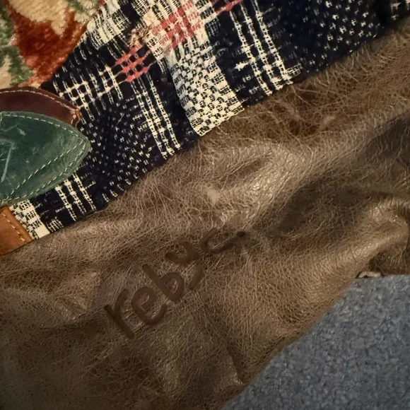 Rebyc Vintage Patchwork Shoulder Bag with Leather Accents - Picture 4 of 4